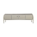 Bellona Ballona Gravita TV stand with sleek wooden finish, open shelves, and space for media devices and decorative items.