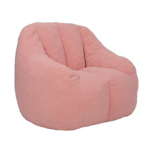 Giga comfy bean bag chair with tufted soft fabric and visible memory foam filler, designed as a cozy arm chair for relaxed seating.