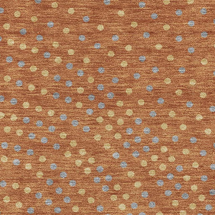 10' X 14' Polka Dot Washable Area Rug With UV Protection (680193) - Rust / Copper / Gray