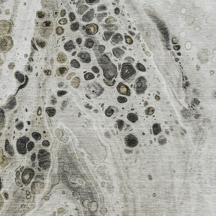 10' X 14' Abstract Washable Area Rug With UV Protection (708583) - Taupe / Gray / Silver