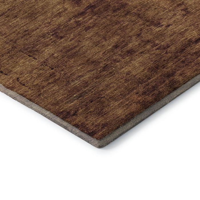 10' X 14' Oriental Washable Area Rug With UV Protection (695960) - Rust / Chocolate