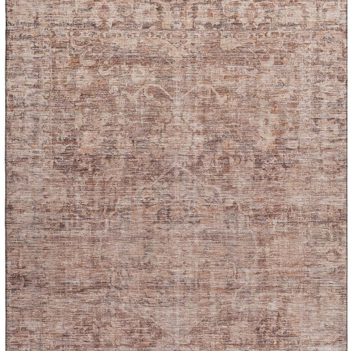 10' X 14' Oriental Washable Area Rug With UV Protection (699915) - Rust / Beige