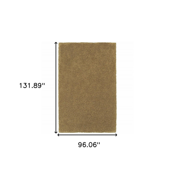 8' x 11' Shag Tufted Handmade Stain Resistant Area Rug - Rich Gold