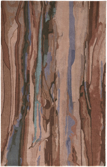 10' x 14' Wool Abstract Hand Tufted Area Rug - Blue And Red