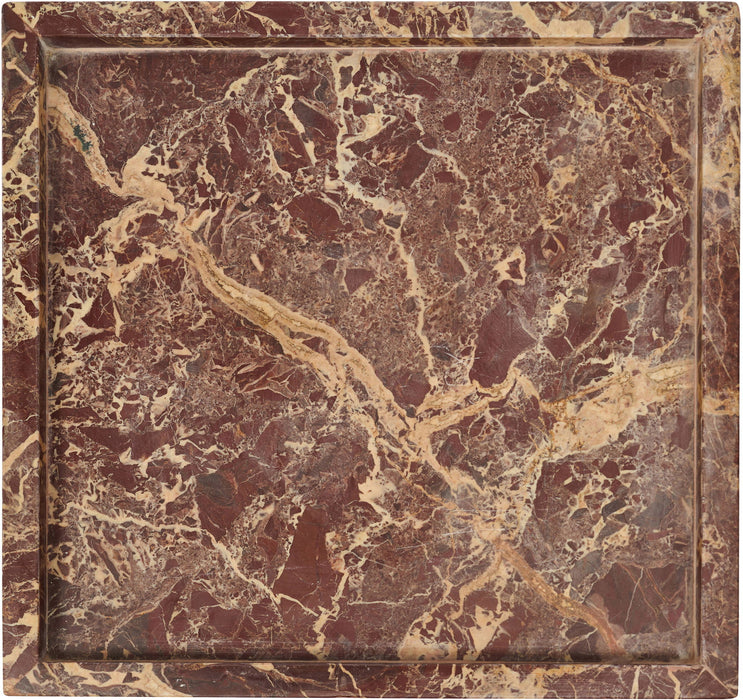Michael Genuine Marble Tray by Meridian Furniture, rectangular tray with polished marble surface and sleek metal handles.