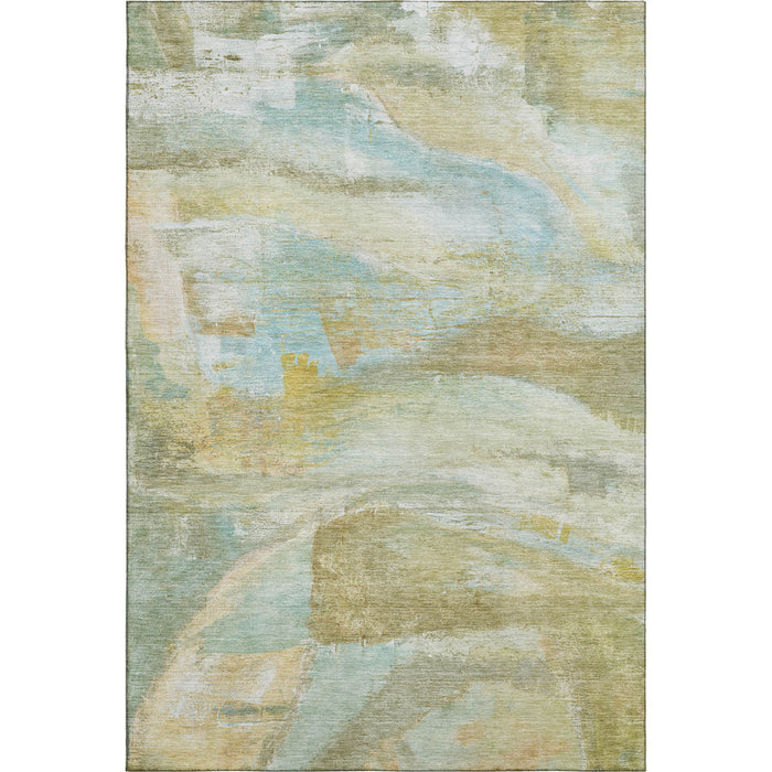 10' X 14' Abstract Washable Area Rug With UV Protection (715549) - Beige / Ivory
