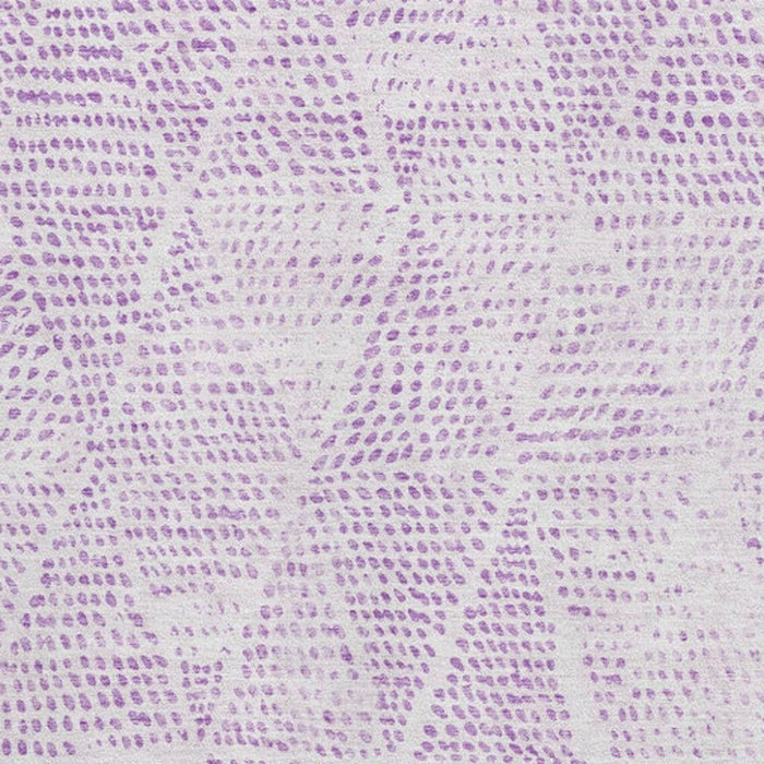 10' X 14' Diamond Washable Area Rug With UV Protection (650596) - Purple / Ivory
