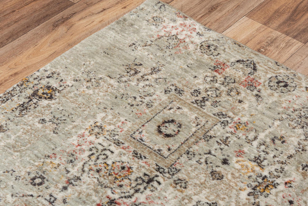 8' X 10' New Zealand Lambs Wool Oriental Hand Carved Handmade Area Rug (747872) - Ivory / Brown