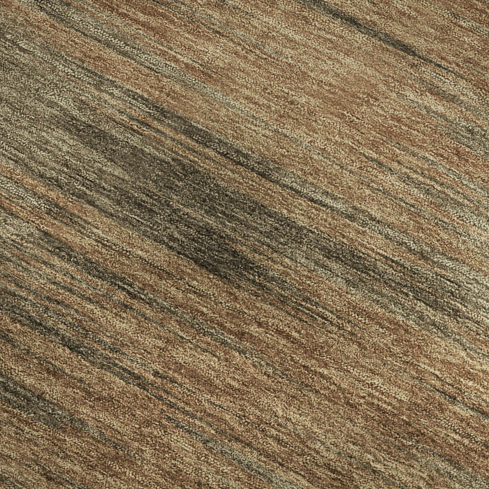 10' X 14' Abstract Washable Area Rug With UV Protection - Terra Cotta And Beige
