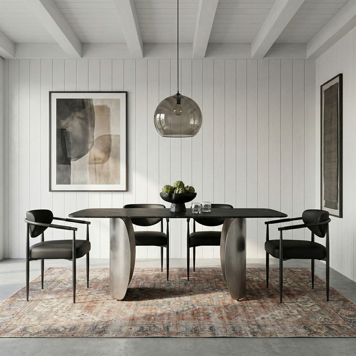 Virella - faux Leather Upholstered Dining Chair (Set of 2) - Black Base