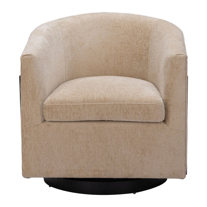 30" Upholstered Swivel Arm Chair - Beige