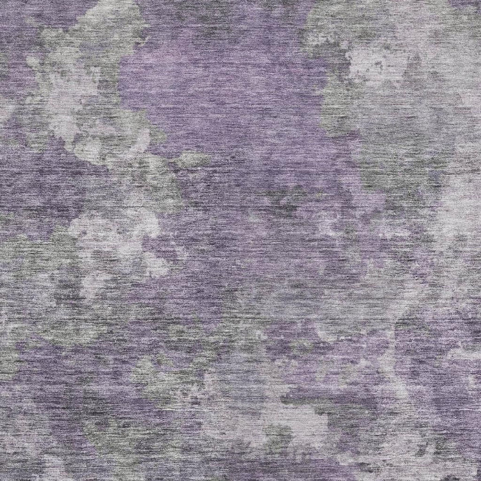 10' X 14' Abstract Washable Area Rug With UV Protection (710328) - Purple / Gray