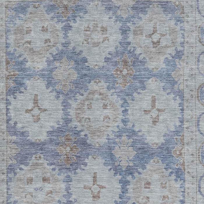 10' X 14' Oriental Washable Area Rug With UV Protection (700487) - Blue / Brown