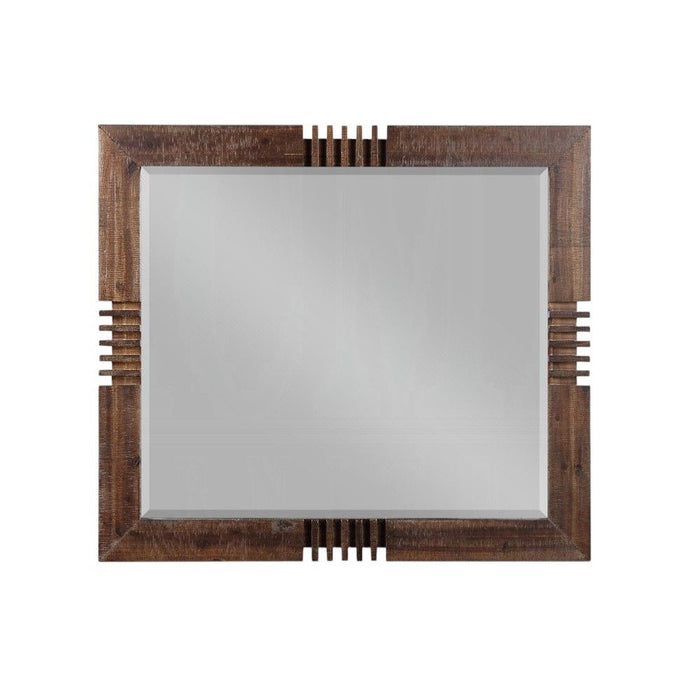 Oak Reclaimed Rectangular Mirror - Dark Brown