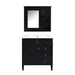 Giga bathroom vanity with top sink, two doors, three drawers, and a mirror cabinet in a freestanding set.