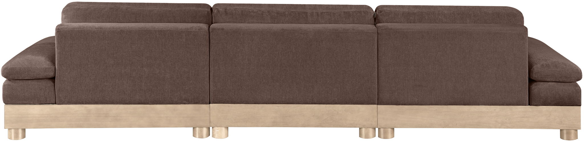 Turin - Chenille Fabric Upholstered Modular Sectional - Brown
