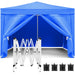 Giga 10x10 ft folding canopy with removable sidewalls, portable outdoor shelter, UPF 50+ gazebo for parties, beach, camping, and events.