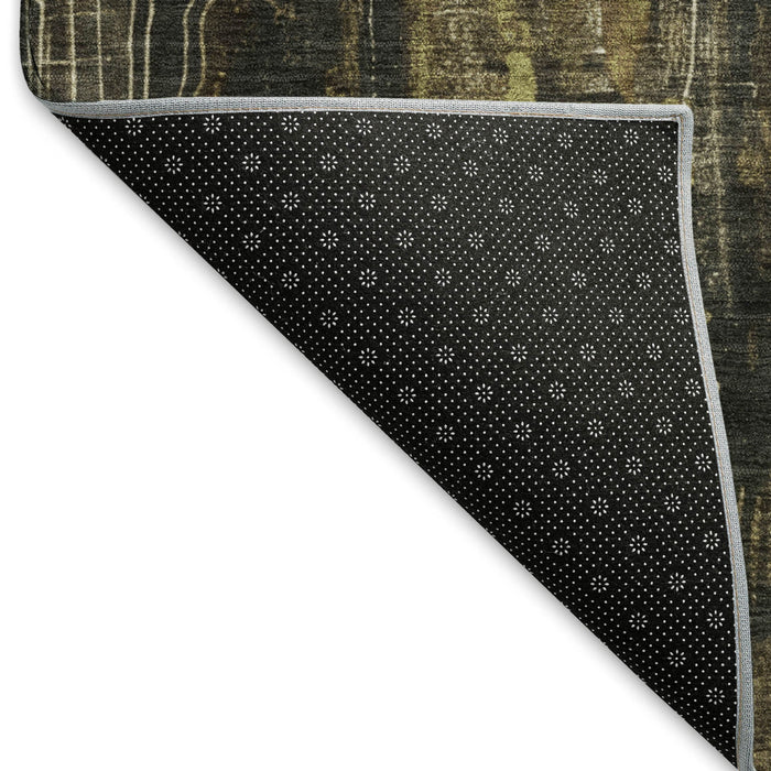 10' X 14' Abstract Washable Area Rug With UV Protection (697092) - Beige / Charcoal / Ivory
