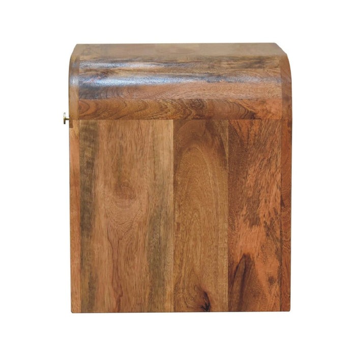 16" Solid Wood One Drawer Nightstand - Brown