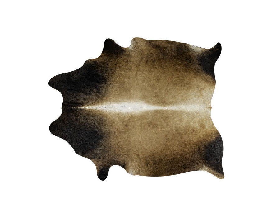 6' x 7' Genuine Cowhide Hand Knotted Area Rug - Dark Tan