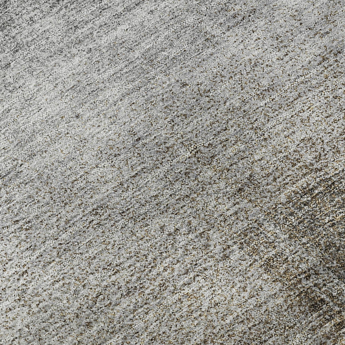 10' X 14' Abstract Washable Area Rug With UV Protection - Silver
