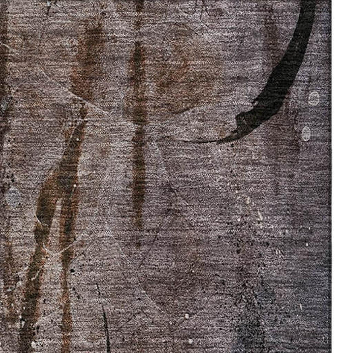 10' X 14' Abstract Washable Area Rug With UV Protection (715369) - Taupe / Gray