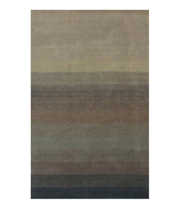 8' x 10' Hand Loomed Area Rug - Indigo And Tan
