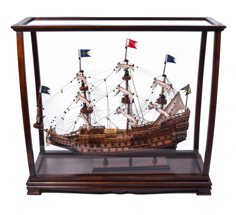 13" Glass Standard Display Stand - Dark Brown