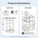 Giga white outdoor Adirondack bar height patio chair with armrests and cup holder, UV resistant and all-weather suitable for outdoor use.