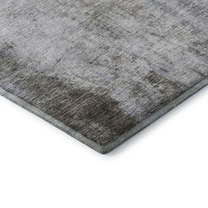 10' X 14' Abstract Washable Area Rug With UV Protection (692118) - Brown / Gray / Purple