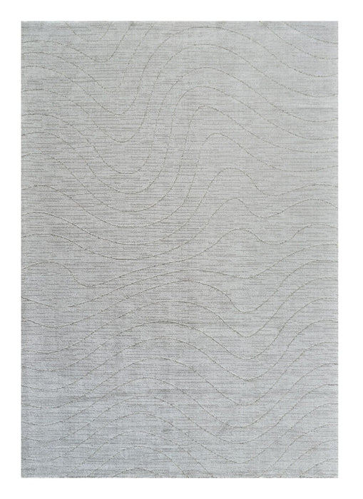 8' x 11' Abstract Non Skid Modern Area Rug - Gray