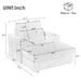 Modern Giga stationary armchair and chaise lounge with storage ottoman, USB ports, cup holders, phone holder, and side pockets.