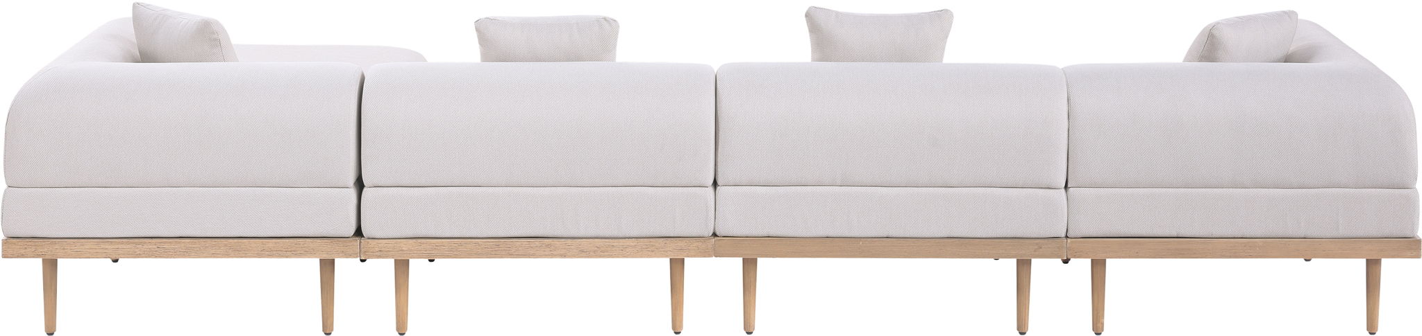 Laguna - 5 Piece 106.5" Upholstered Outdoor Patio Modular Sectional