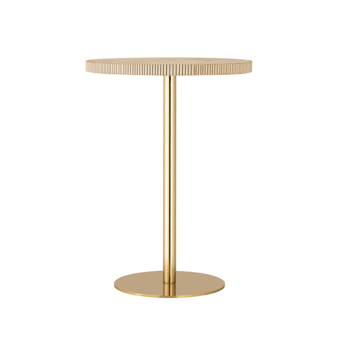 Fiona - Stone Side Table - Gold