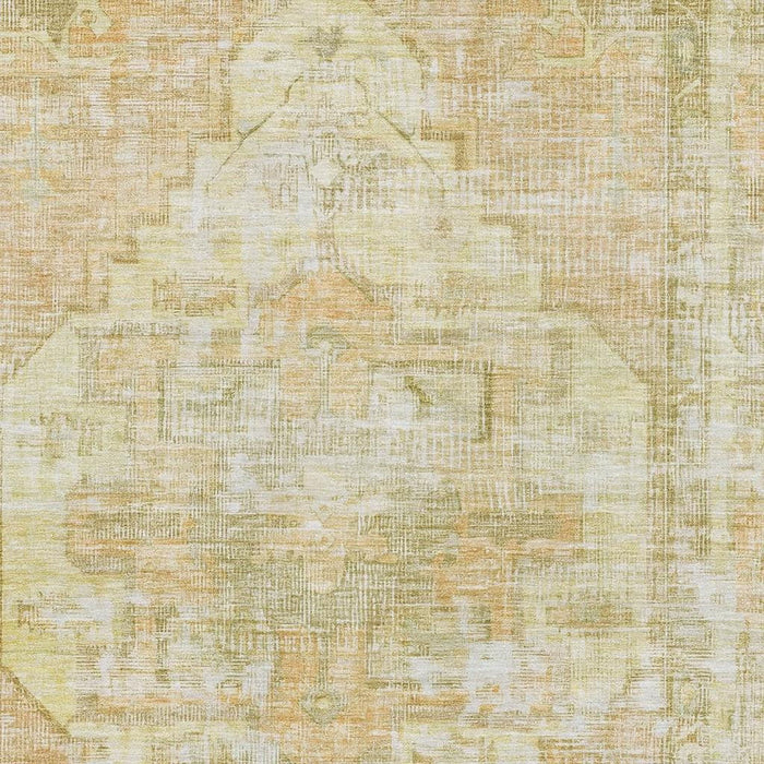 10' X 14' Oriental Washable Area Rug With UV Protection (699394) - Gold / Ivory