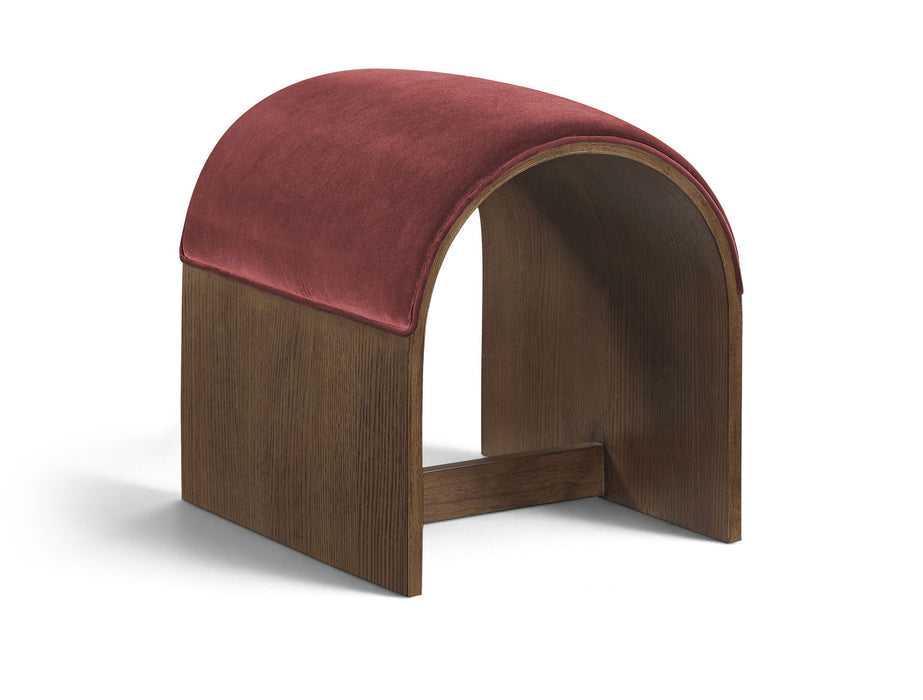 Meridian Furniture Sable velvet upholstered bench with plush cushioning and sleek wooden legs, ideal for modern living spaces.