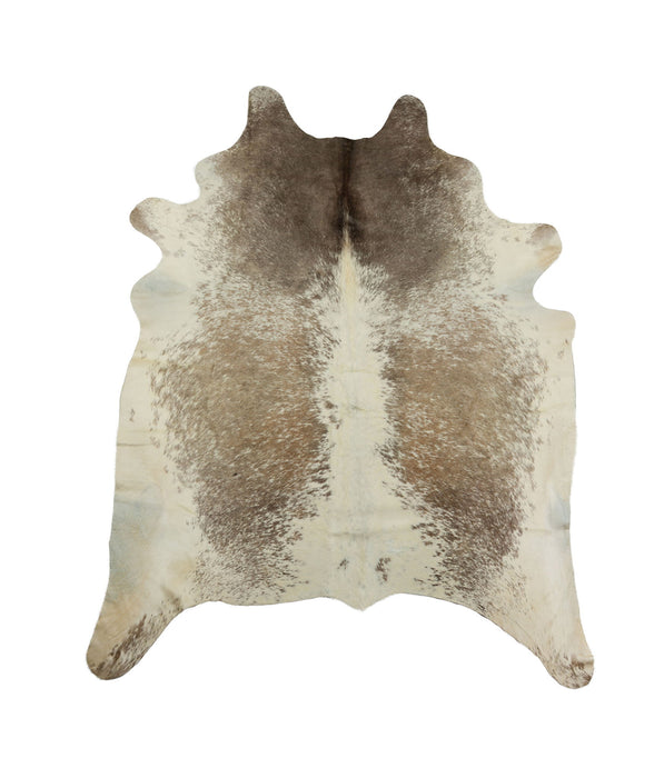 6' x 7' Cowhide Hand Knotted Area Rug - Brown And White