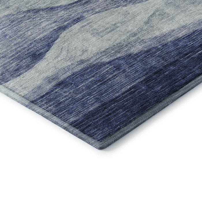 10' X 14' Abstract Washable Area Rug With UV Protection (686312) - Blue / Sky Blue