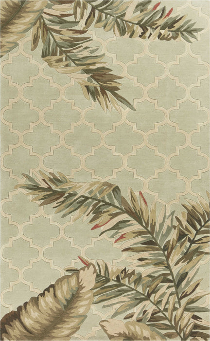 8' x 10' Wool Handmade Area Rug - Sage Green