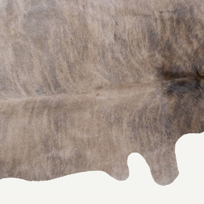 6' x 7' Exotic Cowhide Rug - Light Taupe And Brown