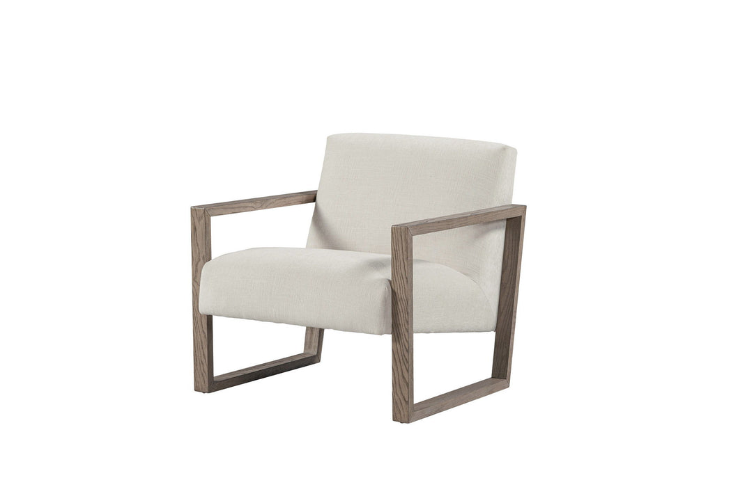 28" Fabric Lounge Chair - Off White / Ash