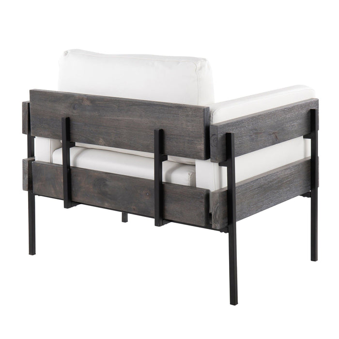 Kari - Accent Chair - White And Dark Gray