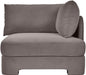 Meridian Furniture Hammond velvet upholstered chair, stationary seating with plush velvet fabric and sleek design.