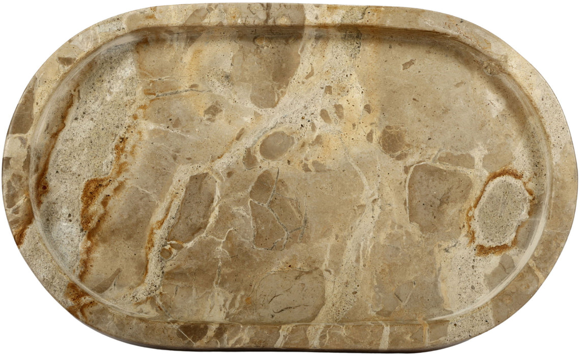 Marble tray from Meridian Furniture's Ophelia collection, featuring a sleek, polished genuine marble surface ideal for decor or serving.