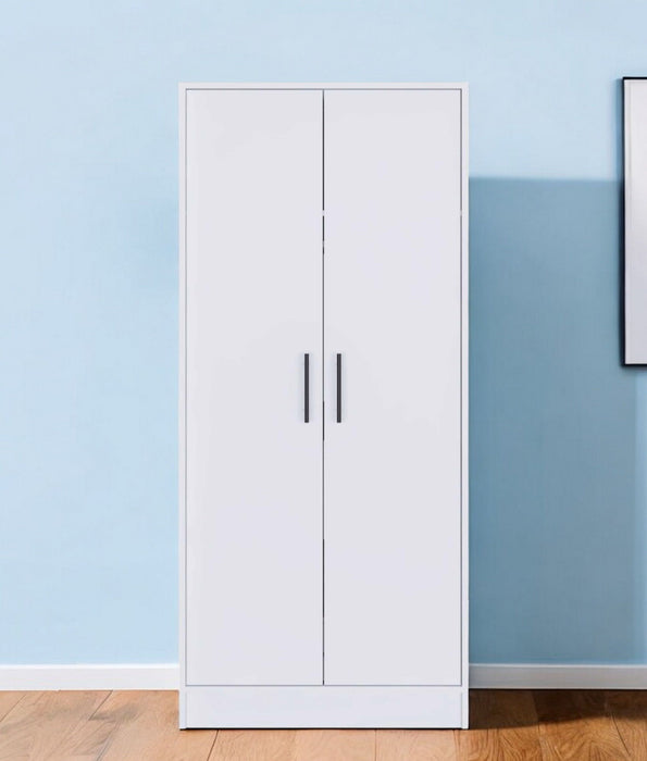 Tall Two Door Closet - White