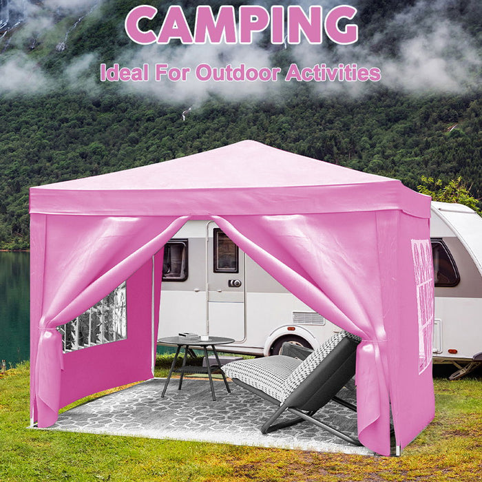 Giga 10x10 ft folding canopy with removable sidewalls, portable outdoor event shelter, UPF 50+ gazebo for parties and camping