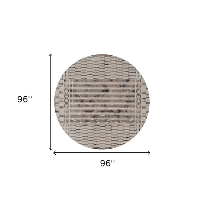 8' Round Area Rug - Natural