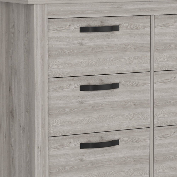 47" Six Drawer Double Dresser - Light Gray