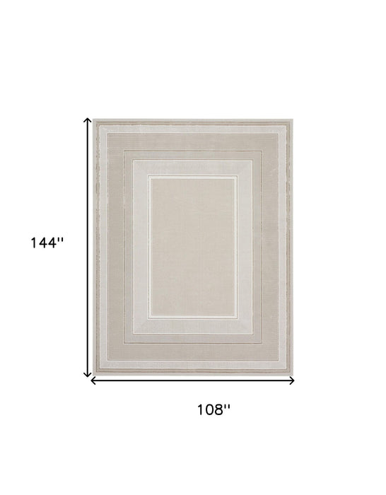 9' X 12' Geometric Area Rug (551375) - Cream