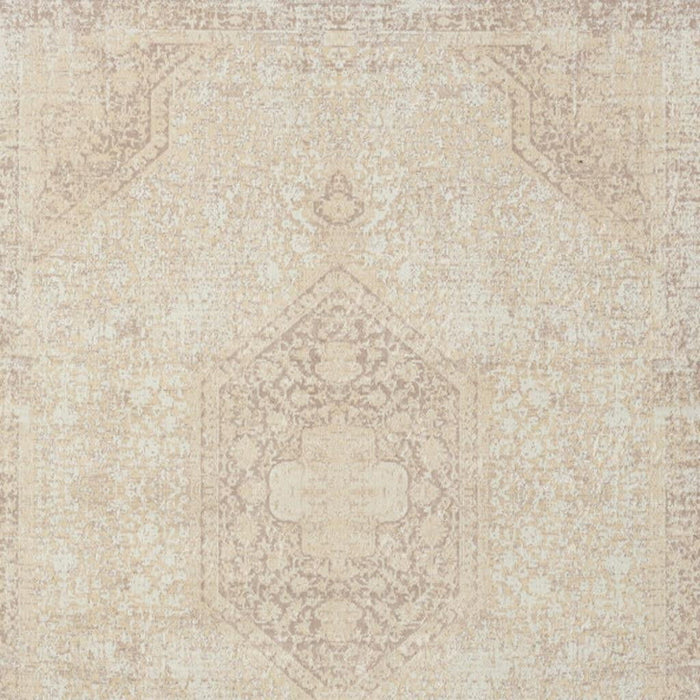 8' X 10' Medallion Washable Non Skid Area Rug (534005) - Beige / Ivory